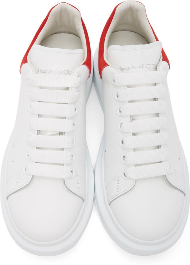 Alexander McQueen White & Red Oversized Sneakers