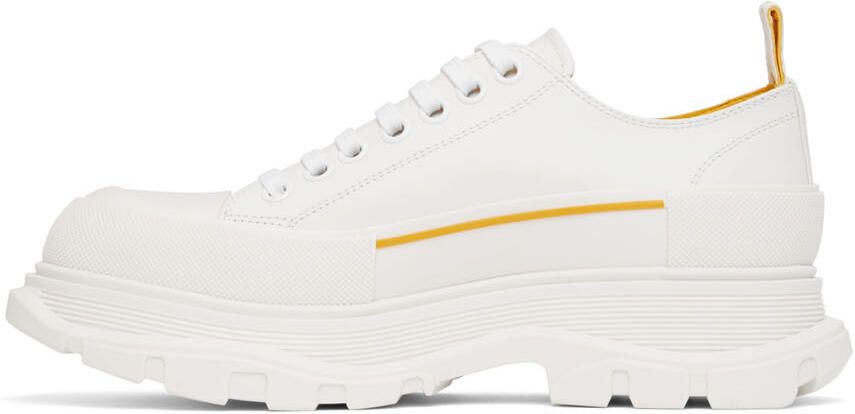 Alexander McQueen White Graffiti Tread Slick Low-Top Sneakers - Picture 3