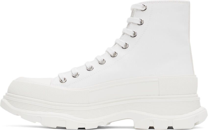 Alexander McQueen White High Tread Slick Sneakers - Picture 3