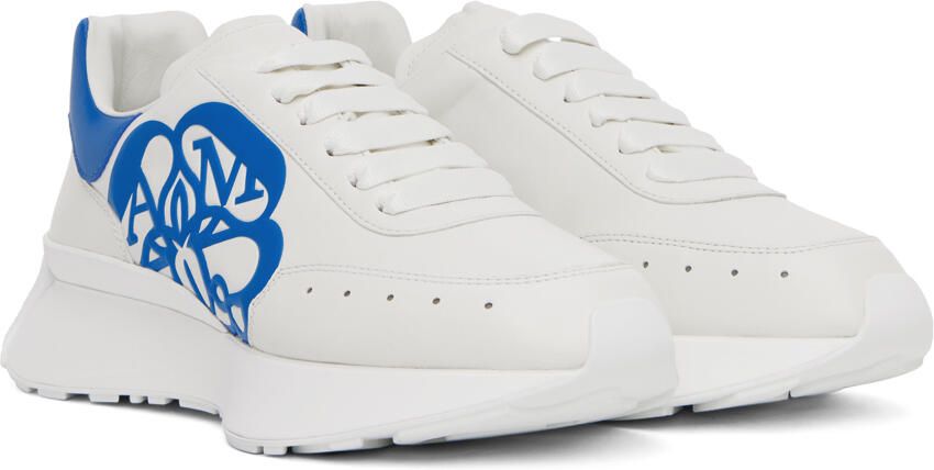Alexander McQueen White Leather Sneakers - Picture 2