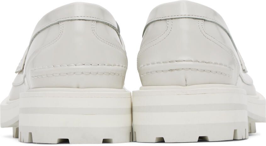 Alexander McQueen White Polished Loafers