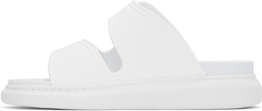 Alexander McQueen White Rubber Hybrid Slides - Picture 3