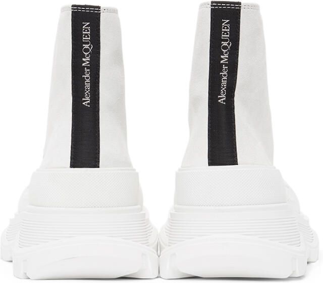 Alexander McQueen White Suede Tread Slick Sneakers - Picture 4