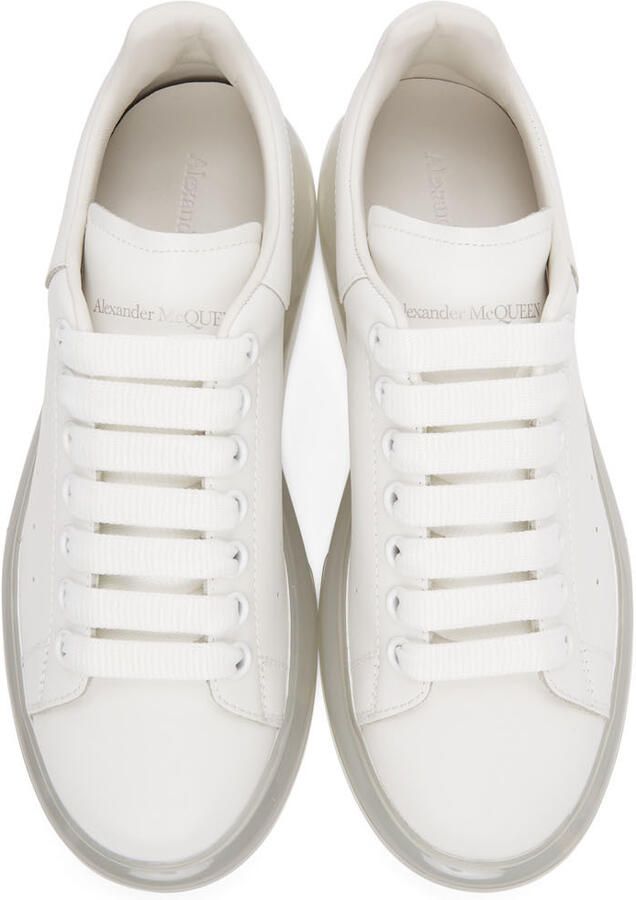 Alexander McQueen White Transparent Sole Oversized Sneakers
