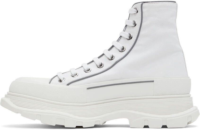 Alexander McQueen White Tread Slick High Sneakers - Picture 3