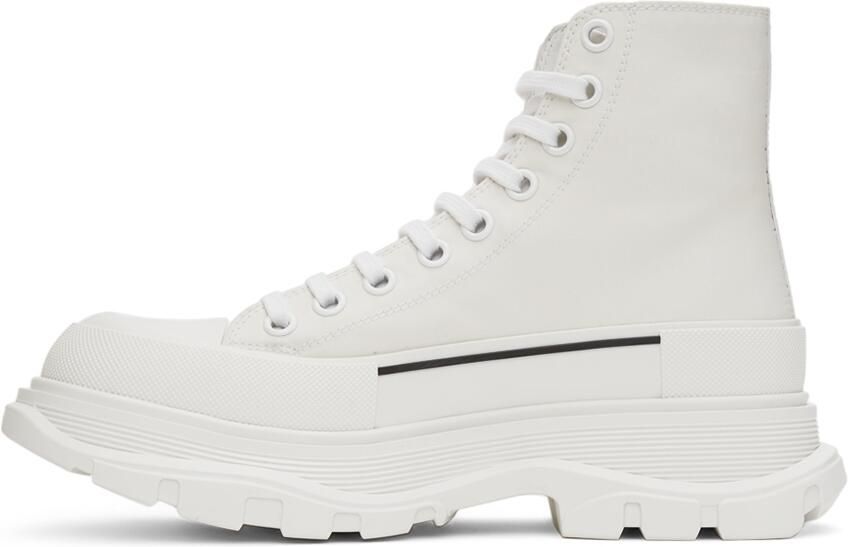 Alexander McQueen White Tread Slick High Sneakers - Picture 4