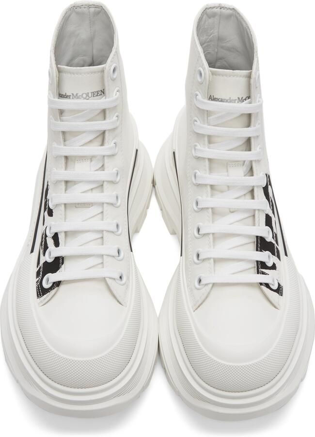 Alexander McQueen White Tread Slick High Sneakers - Picture 2