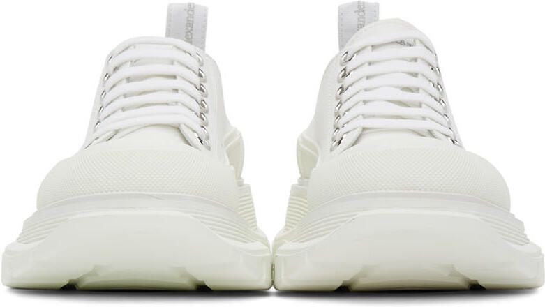 Alexander McQueen White Tread Slick Platform Low Sneakers - Picture 3