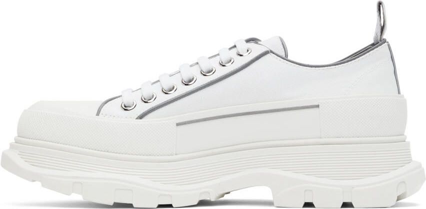 Alexander McQueen White Tread Slick Sneakers - Picture 3