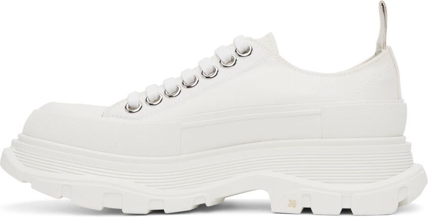 Alexander McQueen White Tread Slick Sneakers - Picture 3