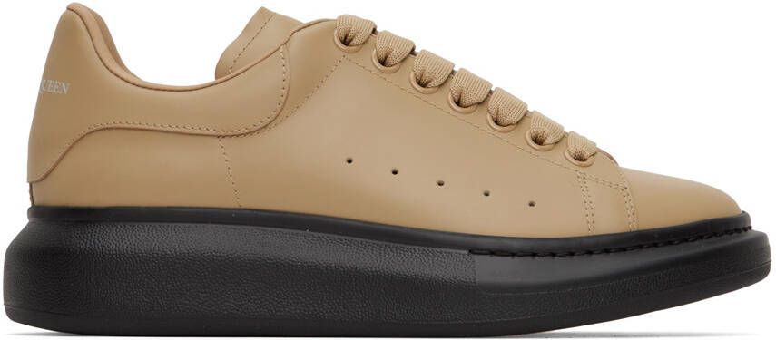 Alexander McQueen Beige & Black Oversized Sneakers - Picture 5