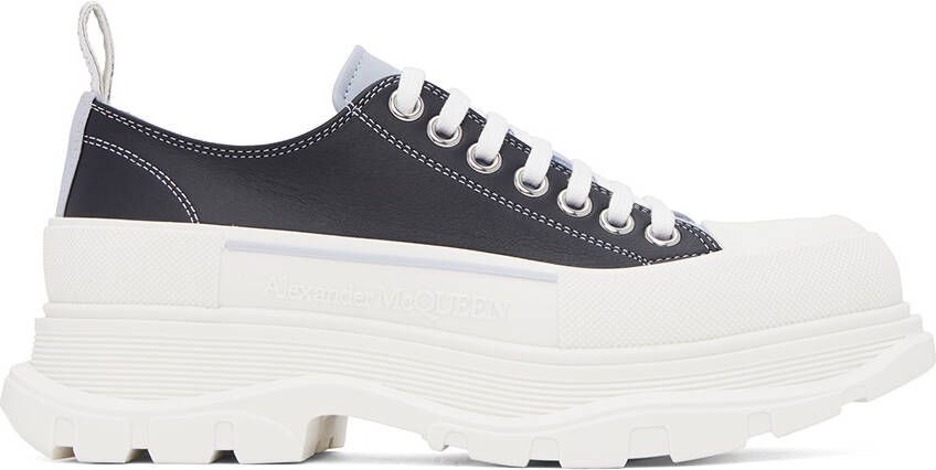 Alexander McQueen Black & Blue Low Boxer Dog Sneakers - Picture 5