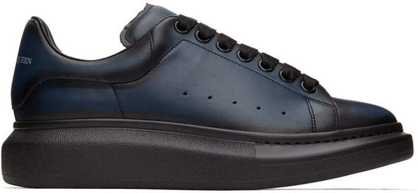 Alexander McQueen Black & Blue Oversized Sneakers - Picture 4