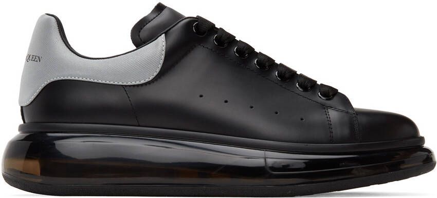 Alexander McQueen Black & Silver Oversized Sneakers - Picture 4