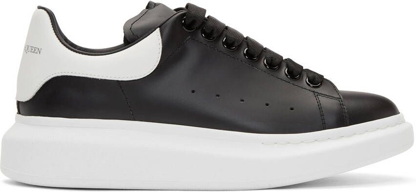 Alexander McQueen Black & White Oversized Sneakers - Picture 5