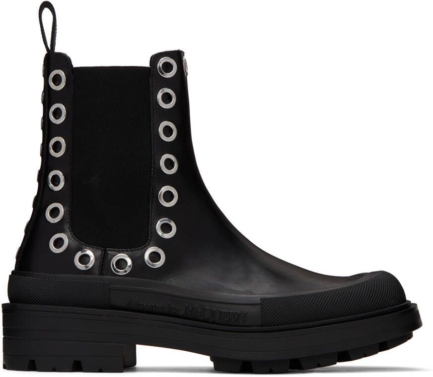 Alexander McQueen Black Boxcar Chelsea Boots - Picture 5