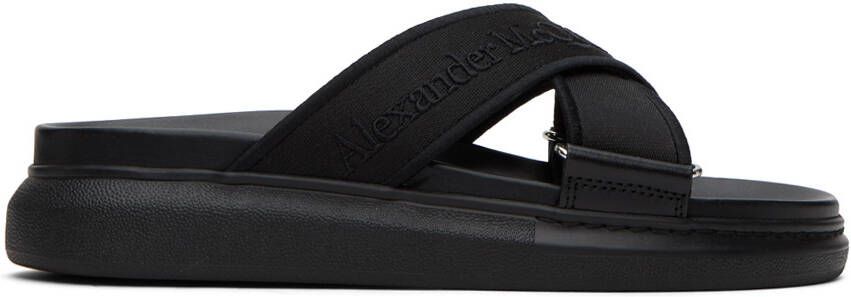 Alexander McQueen Black Embroidered Sandals - Picture 4