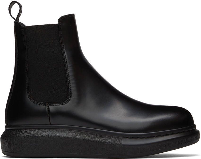 Alexander McQueen Black Hybrid Chelsea Boots - Picture 5