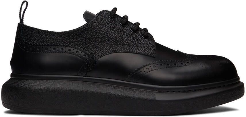 Alexander McQueen Black Hybrid Lace-Up Brogues - Picture 5