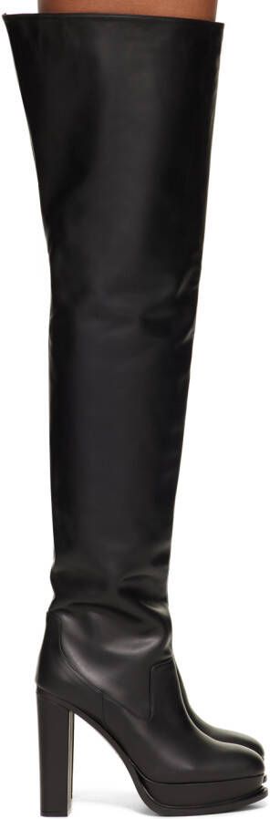 Alexander McQueen Black Leather Boots - Picture 5