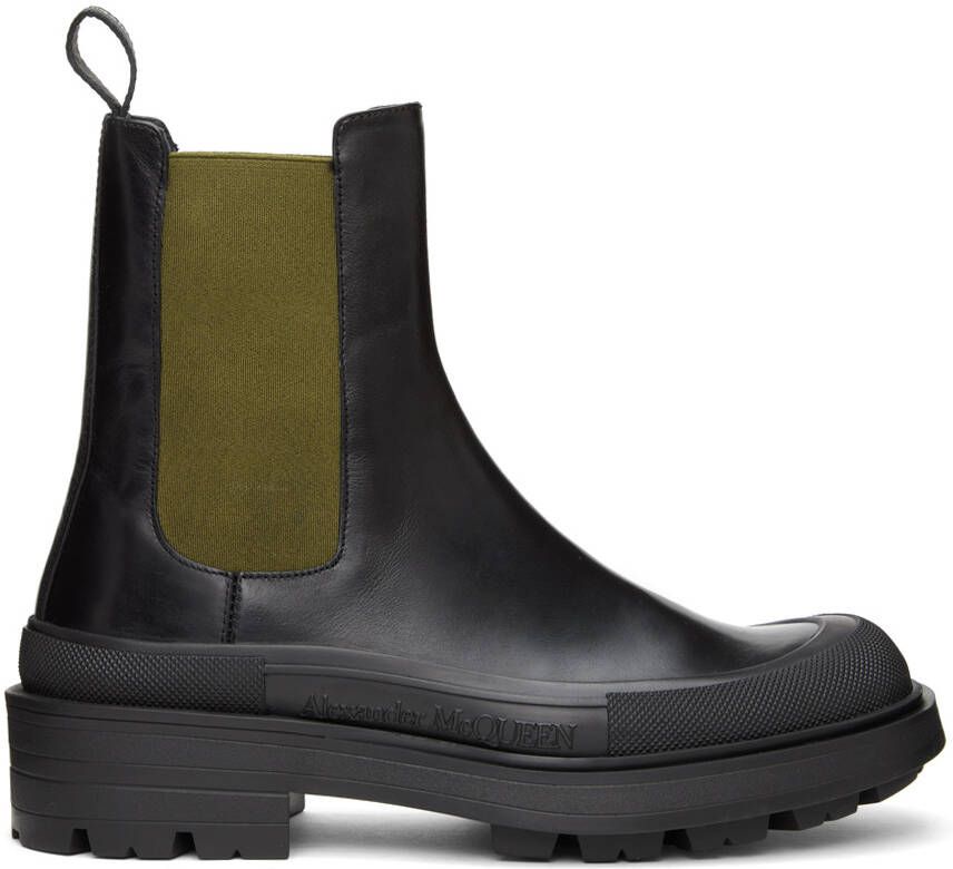 Alexander McQueen Black Leather Chelsea Boots - Picture 5