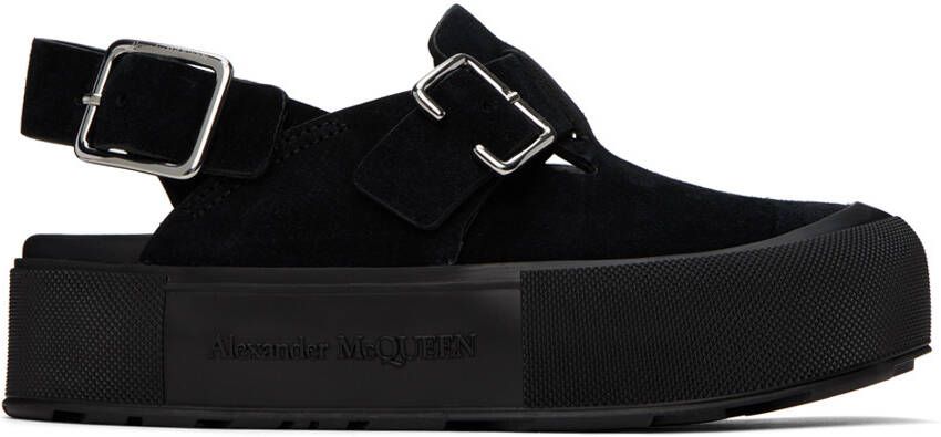 Alexander McQueen Black Mount Slick Sandals - Picture 5