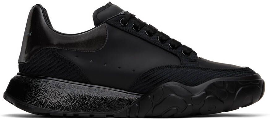 Alexander McQueen Black New Court Sneakers - Picture 5