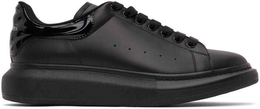 Alexander McQueen Black Patent Oversized Sneakers - Picture 3