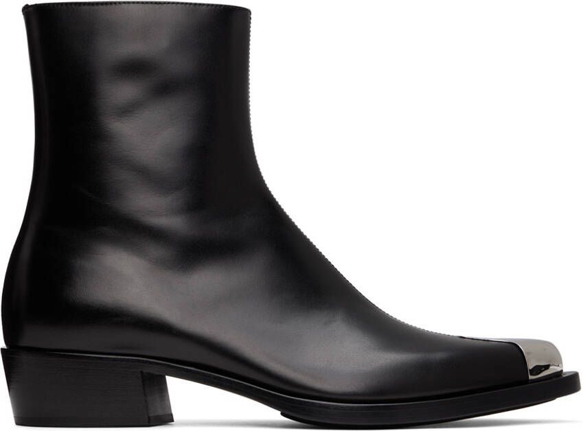 Alexander McQueen Black Punk Boots