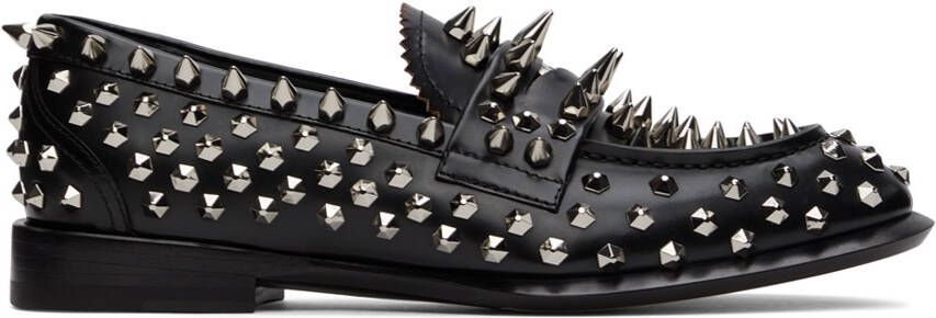 Alexander McQueen Black Stud Loafers - Picture 4