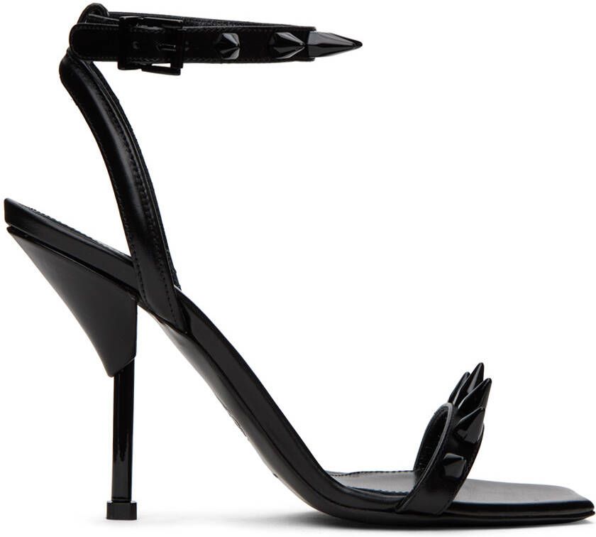 Alexander McQueen Black Studded Heeled Sandals - Picture 4