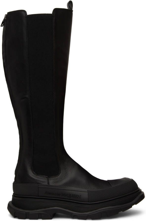 Alexander McQueen Black Tread Slick Boots - Picture 5