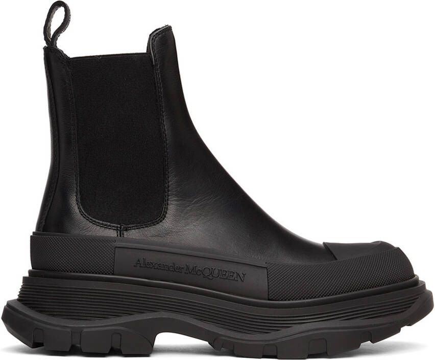 Alexander McQueen Black Tread Slick Chelsea Boots - Picture 5