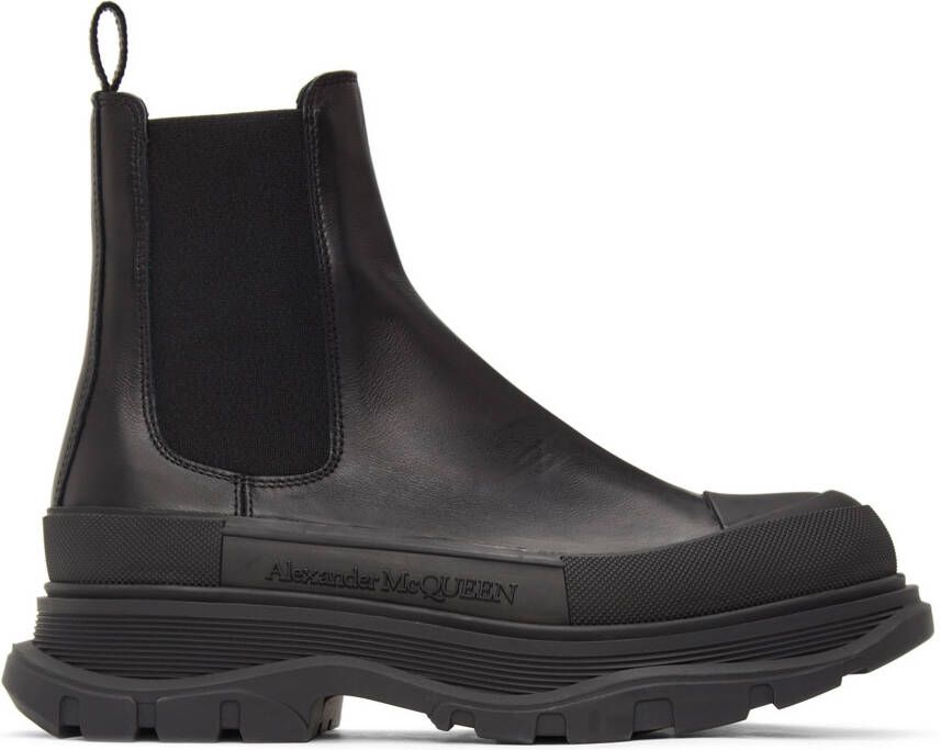 Alexander McQueen Black Tread Slick Chelsea Boots - Picture 5