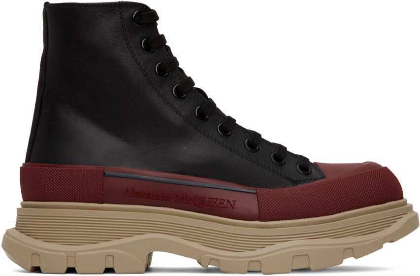 Alexander McQueen Black Tread Slick High Sneakers