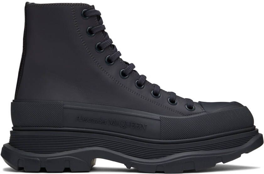 Alexander McQueen Black Tread Slick High Sneakers - Picture 5