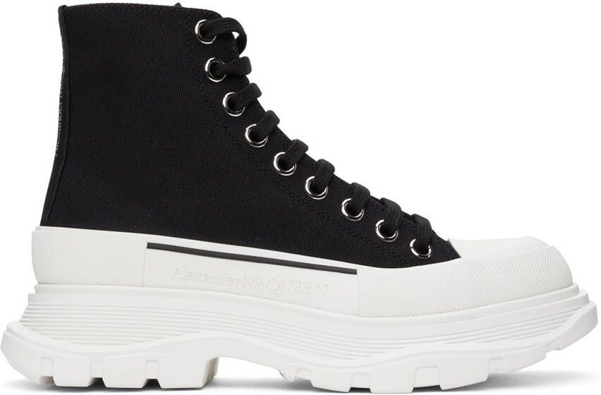 Alexander McQueen Black Tread Slick High Sneakers - Picture 5
