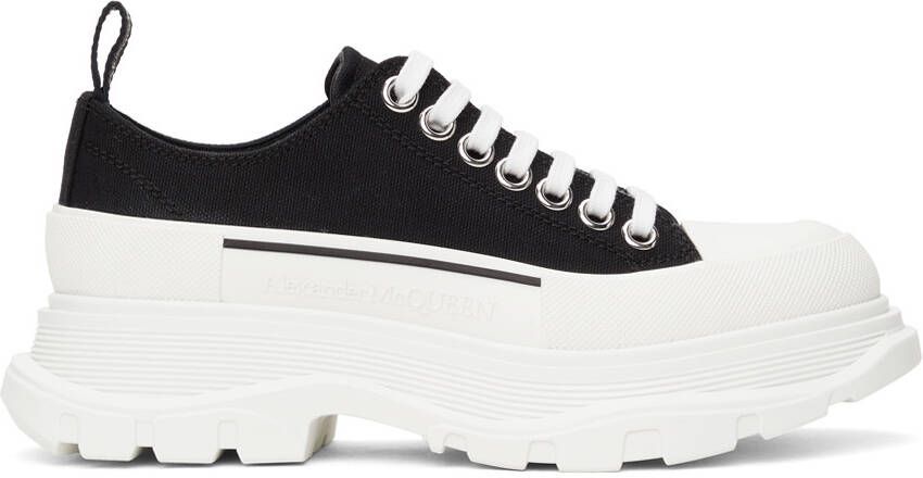 Alexander McQueen Black Tread Slick Low Sneakers - Picture 5
