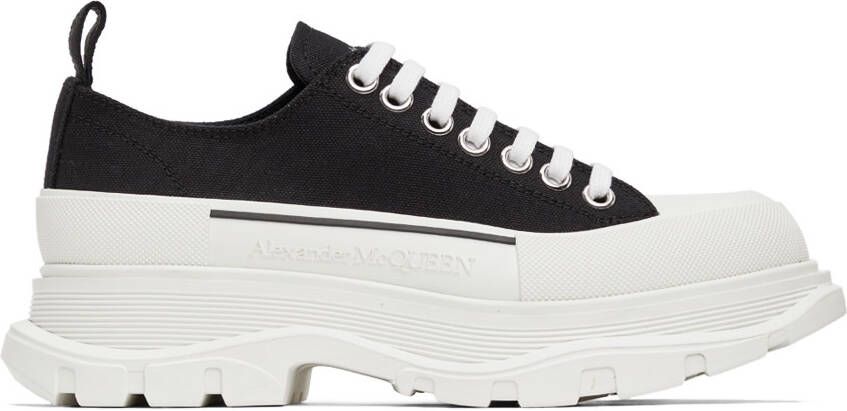 Alexander McQueen Black Tread Slick Low Sneakers - Picture 5