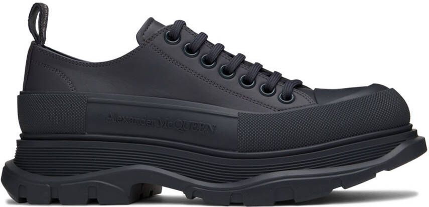 Alexander McQueen Black Tread Slick Sneakers - Picture 5