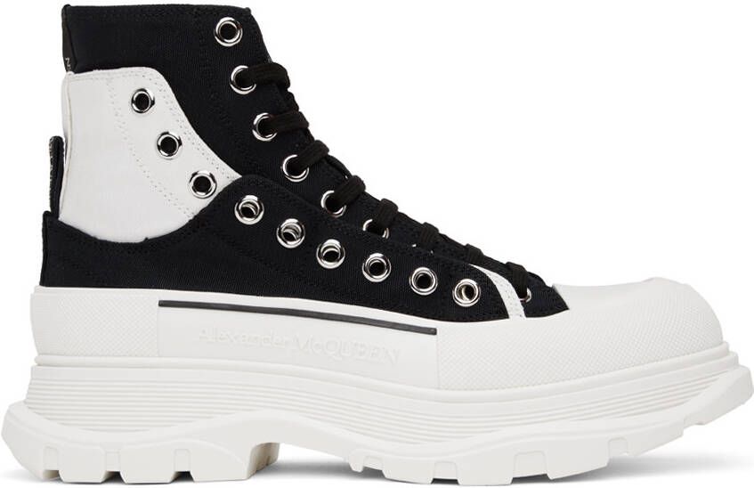 Alexander McQueen Black Tread Slick Sneakers - Picture 5