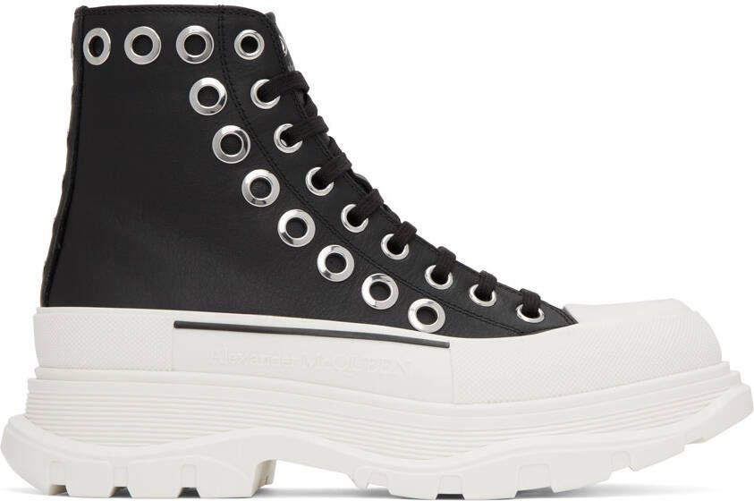 Alexander McQueen Black Tread Slick Sneakers - Picture 4