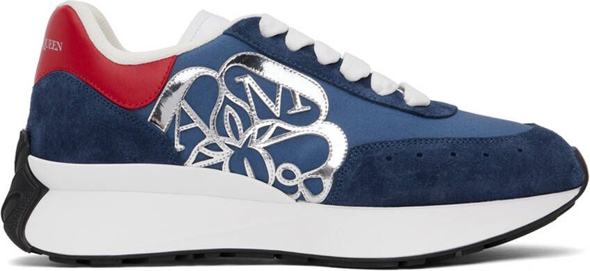 Alexander McQueen Blue Sprint Runner Sneakers - Picture 4