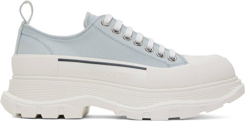 Alexander McQueen Blue Tread Slick Low Sneakers