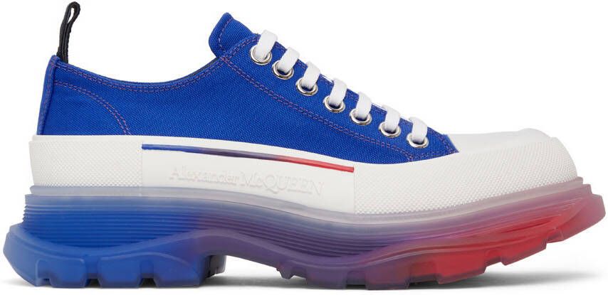 Alexander McQueen Blue Tread Slick Sneakers - Picture 4
