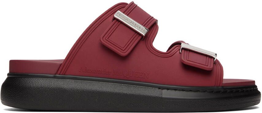 Alexander McQueen Burgundy Hybrid Sandals