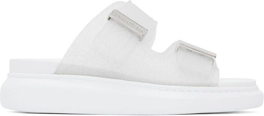 Alexander McQueen Gray Hybrid Glitter Slides - Picture 5