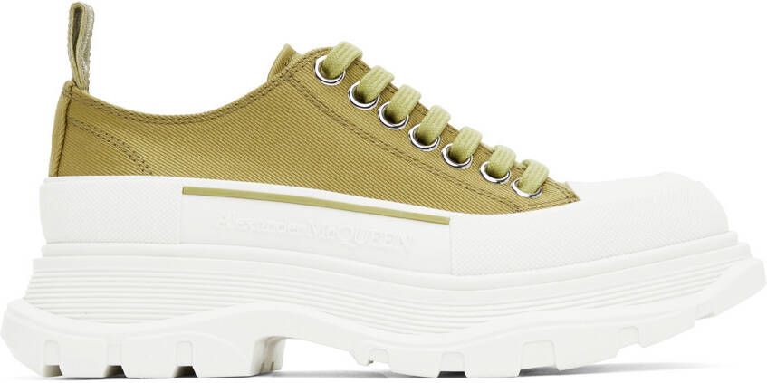 Alexander McQueen Green & Off-White Tread Slick Sneakers - Picture 5