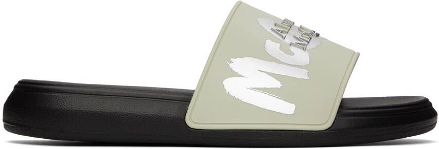 Alexander McQueen Green Graffiti Sandals - Picture 5