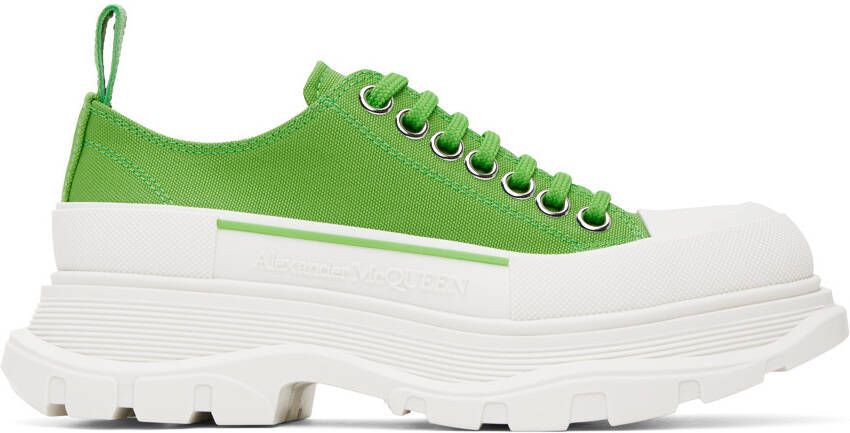 Alexander McQueen Green Tread Slick Sneakers - Picture 5